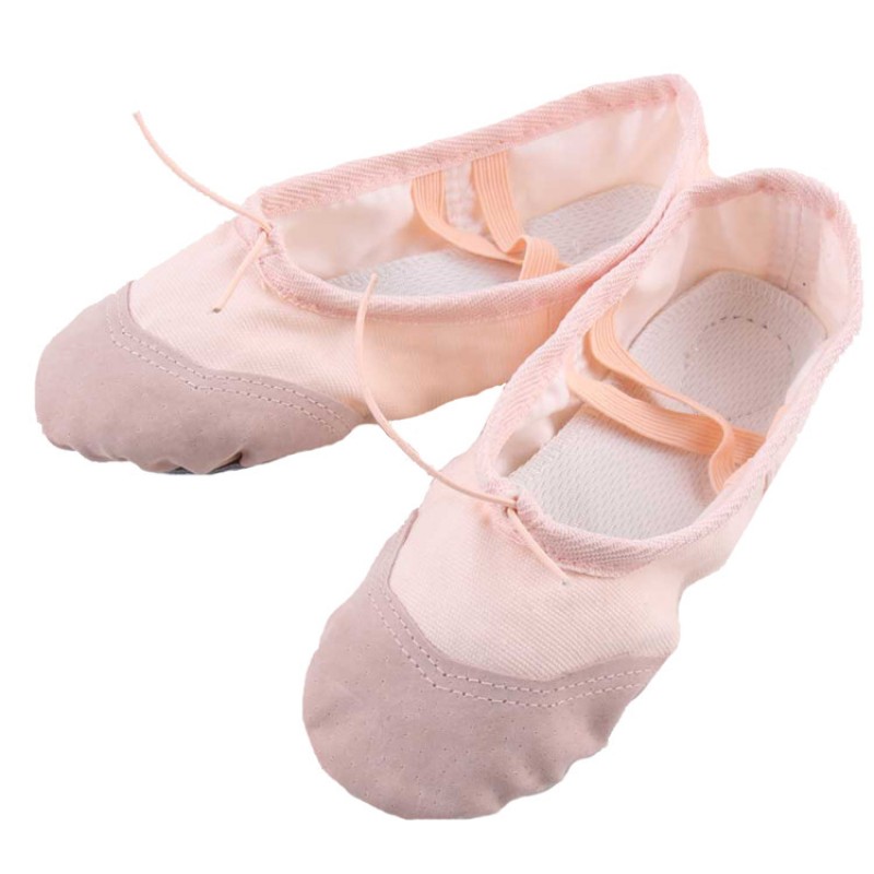 Black Red White Beige Womens Professional Soft Flats Peep Toes Ballet Dance Shoe Ladies Girls 